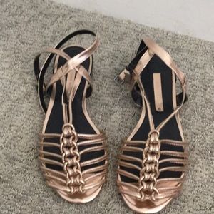 Metallic sandals